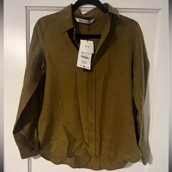 NWT ZARA 100% SILK SLIM SHIRT ZW COLLECTION SIZE S &  M
🚨PRICE FIRM NO DISCOUNT - Picture 10 of 12